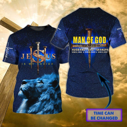 Personalized Man Of God T Shirt Jesus Savior T Shirt Gift For Christian T Shirt TO1446
