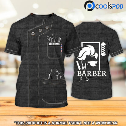 Custom Barber Shirt, Barbershop T Shirt Men Women, Barber Shop Uniform, Gift For A Barber TO2650