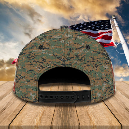 3D Classic Cap 10 Personalized Name Cap Veteran Lasfour CA0806
