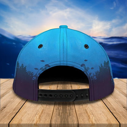 3D Classic Cap Scuba Diving I Go Down Just Saying Personalized Name Cap 10 Lasfour CA2206