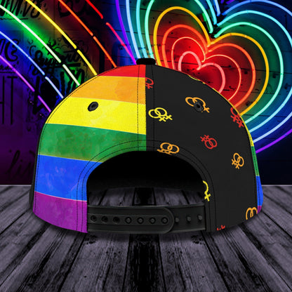 Lgbt Personalized Name Cap, Love Is Love 3D Cap, Gift For Pride Day CA0305
