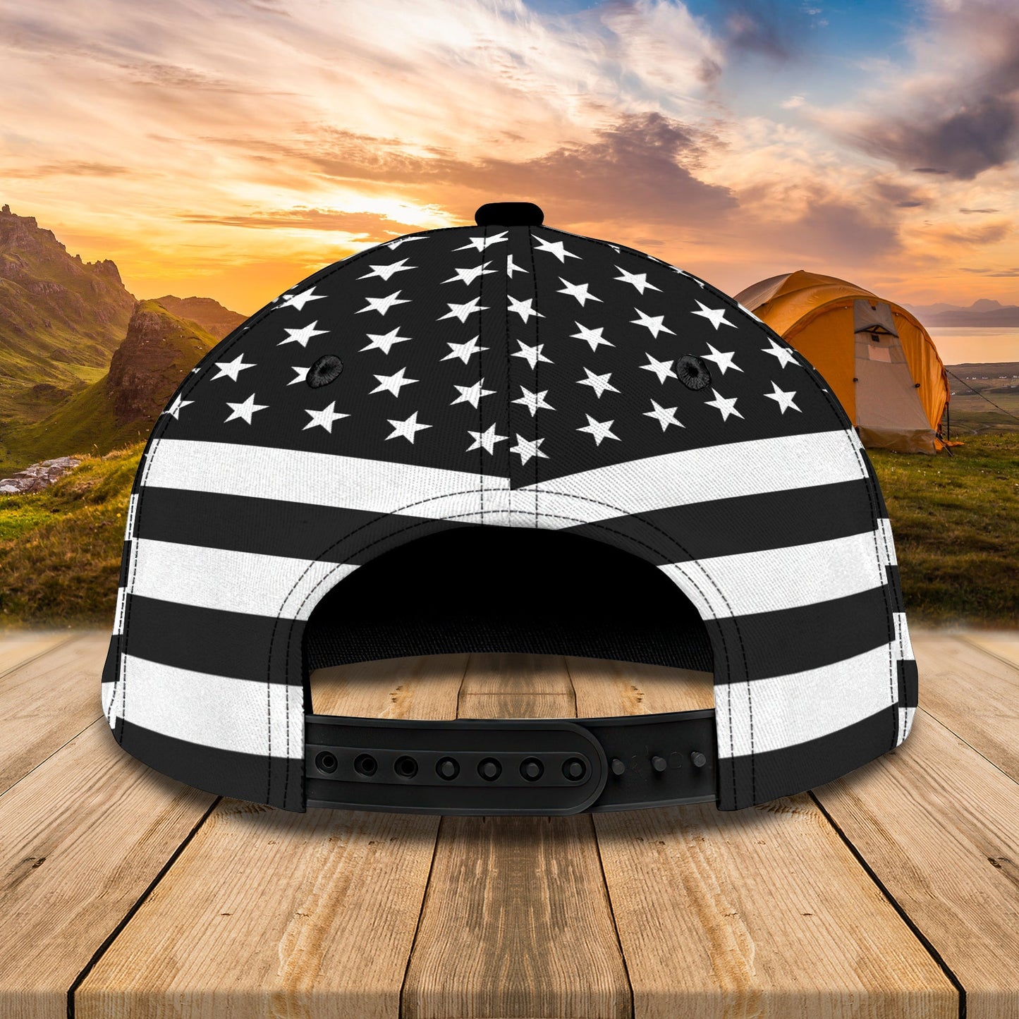 3D Classic Cap Camping 02 Personalized Name Cap Lasfour CA2131