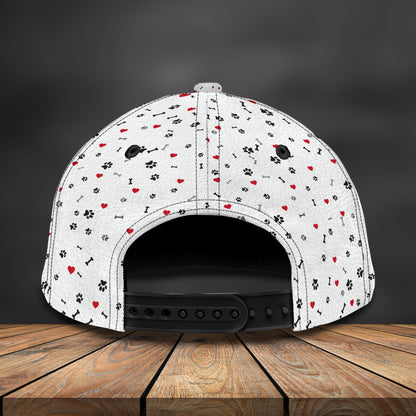 3D Classic Cap Love Dachshund Personalized Name Cap 14 Lasfour CA2005
