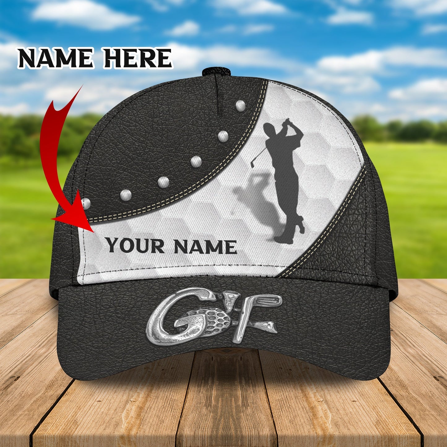 3D Classic Cap Golf 3 Personalized Name Cap 3 Lasfour CA0696