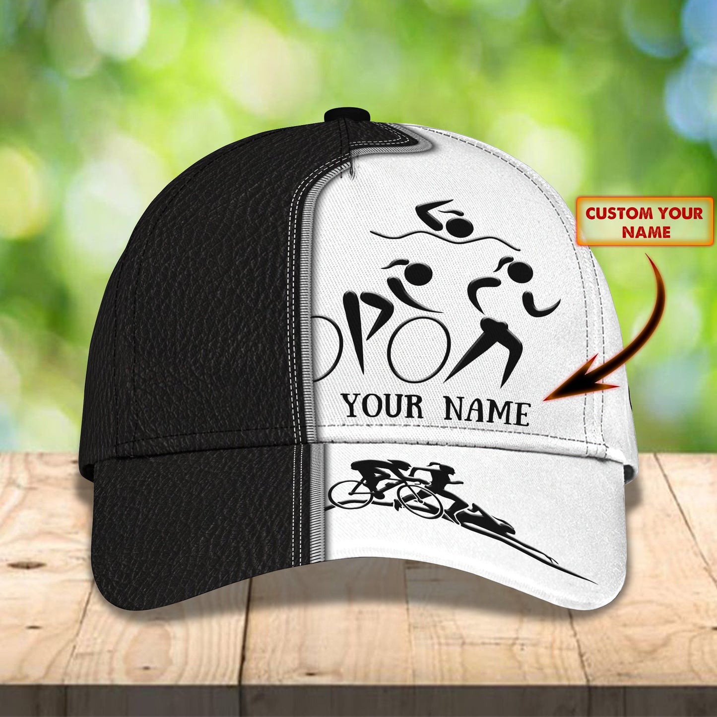 3D Classic Cap Triathlon Personalized Name Cap Lasfour CA1635