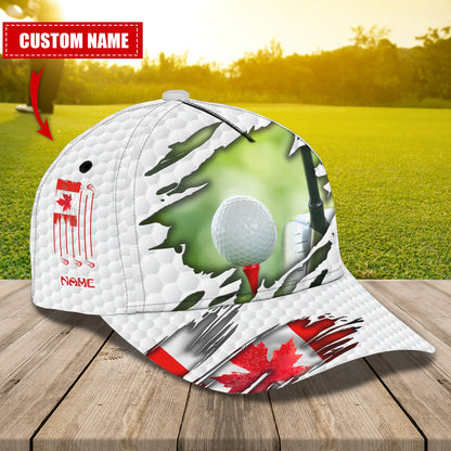 3D Classic Cap Golf Personalized Name Cap Golf 68 Lasfour CA1042
