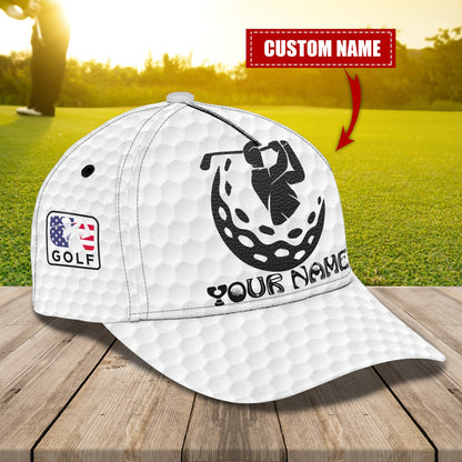 3D Classic Cap Golf Personalized Name Cap Lasfour CA0636