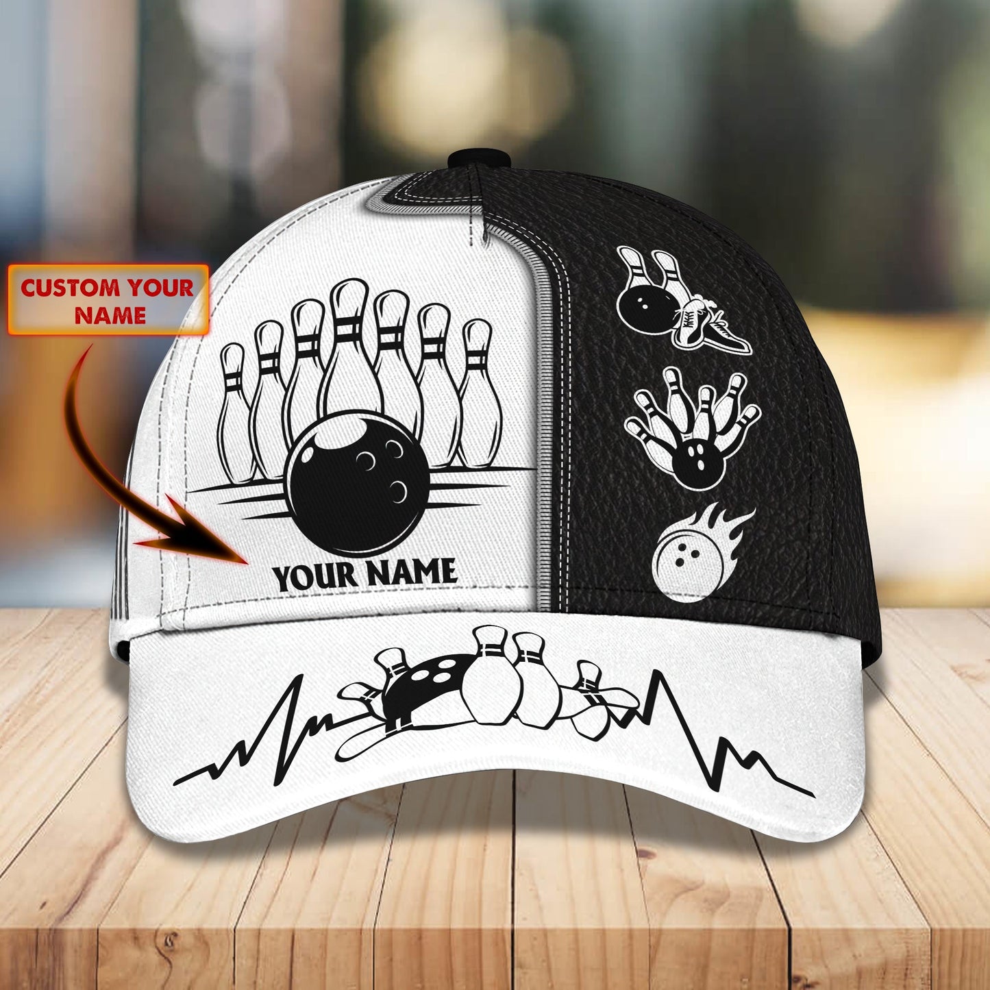 3D Classic Cap Love Bowing 01 Personalized Name Cap Lasfour CA1293