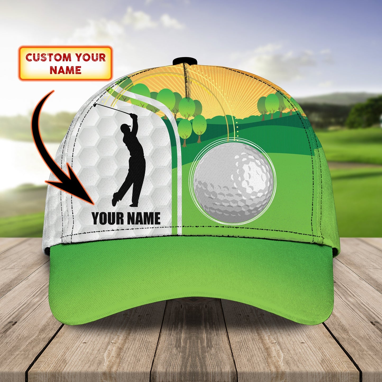 3D Classic Cap Golf Cap02 Personalized Name Cap Lasfour CA0766