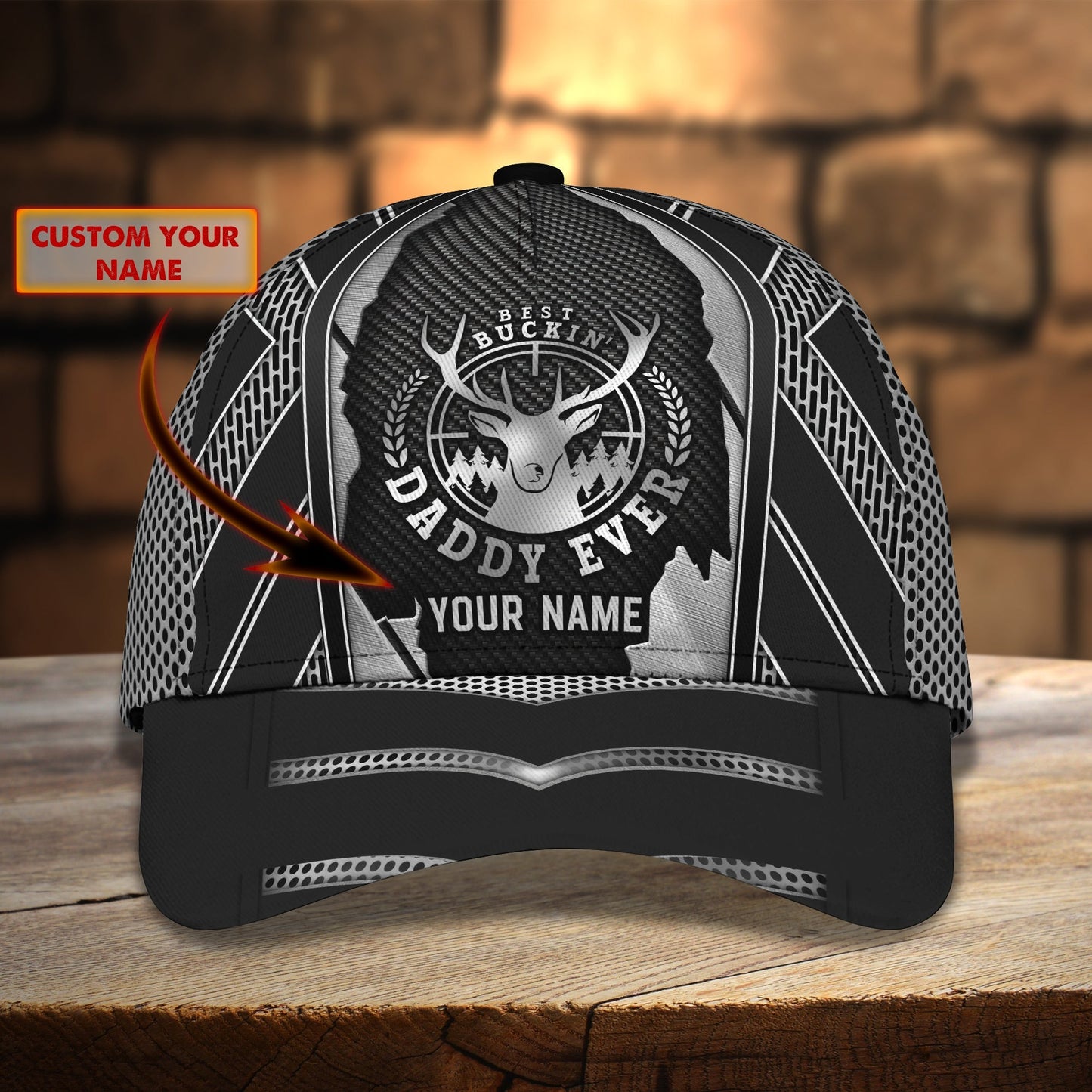 3D Classic Cap Best Buckin' Daddy Ever Personalized Name Cap Lasfour CA1627