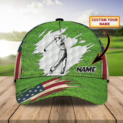 3D Classic Cap Golf Lovers 010 Personalized Name Cap Lasfour CA0693