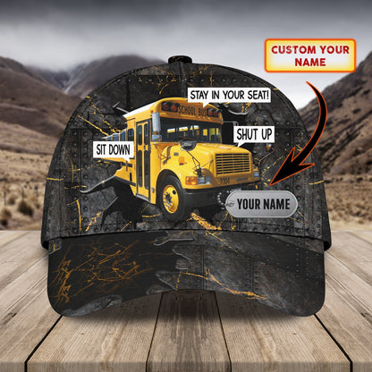 3D Classic Cap Bus 15 Personalized Name Cap Lasfour CA0712