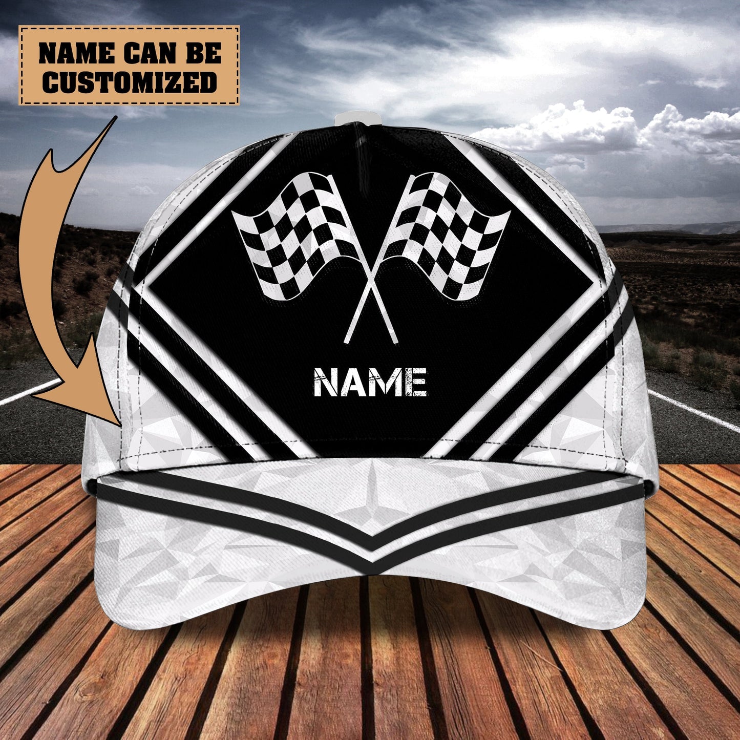 3D Classic Cap Love Racing Personalized Name Cap Classic 3 Lasfour CA1029