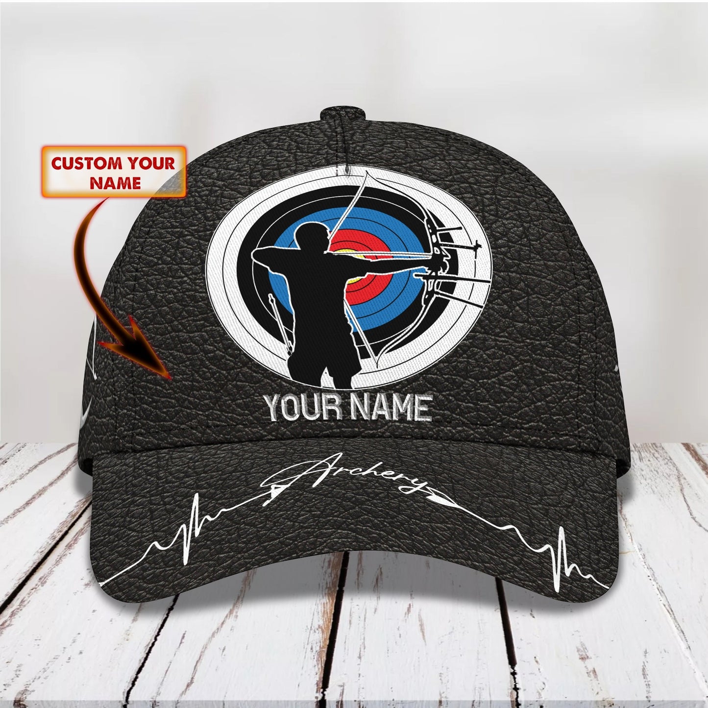 3D Classic Cap Archery 03 Personalized Name Cap Lasfour CA1050
