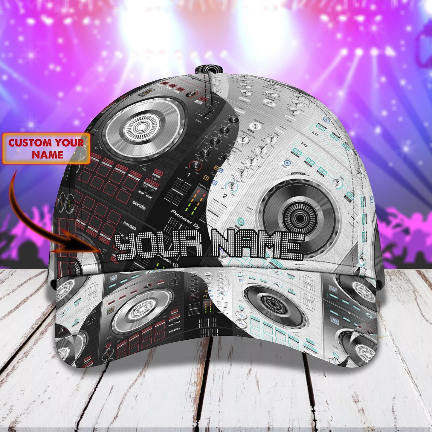 3D Classic Cap Dj 03 Personalized Name Cap Lasfour CA1114
