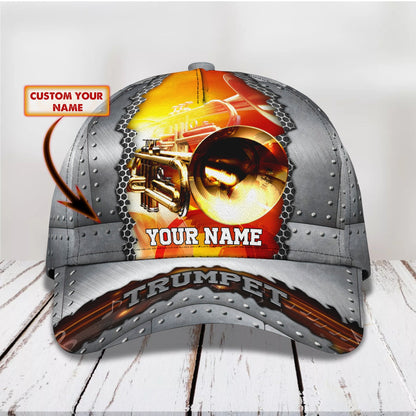 3D Classic Cap Trumpet Personalized Name Cap 03 Lasfour CA1064