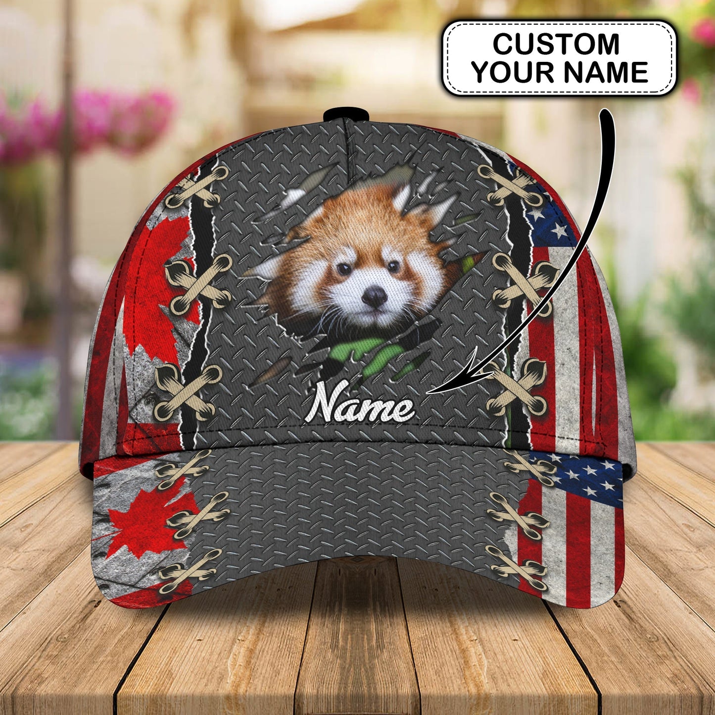 3D Classic Cap Red Panda Customize Cap Lasfour CA0955
