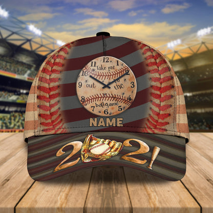 3D Classic Cap Baseball Personalized Name Cap 8 Lasfour CA0665