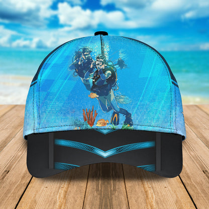 3D Classic Cap Personalized Classic Cap Scuba Diving Lasfour CA2034