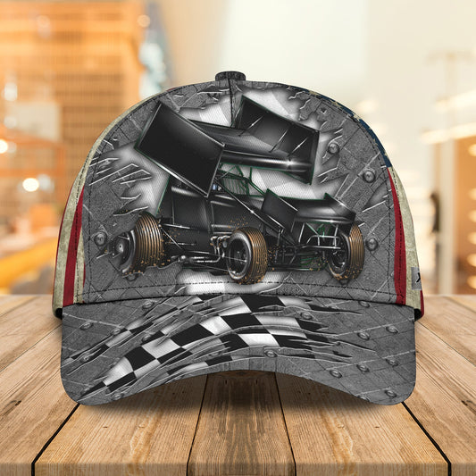 3D Classic Cap Sprint Car Racing Personalized Name Cap 8 Lasfour CA1026