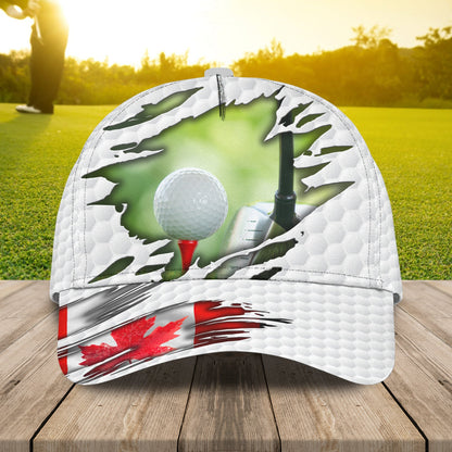 3D Classic Cap Golf Personalized Name Cap Golf 68 Lasfour CA1042