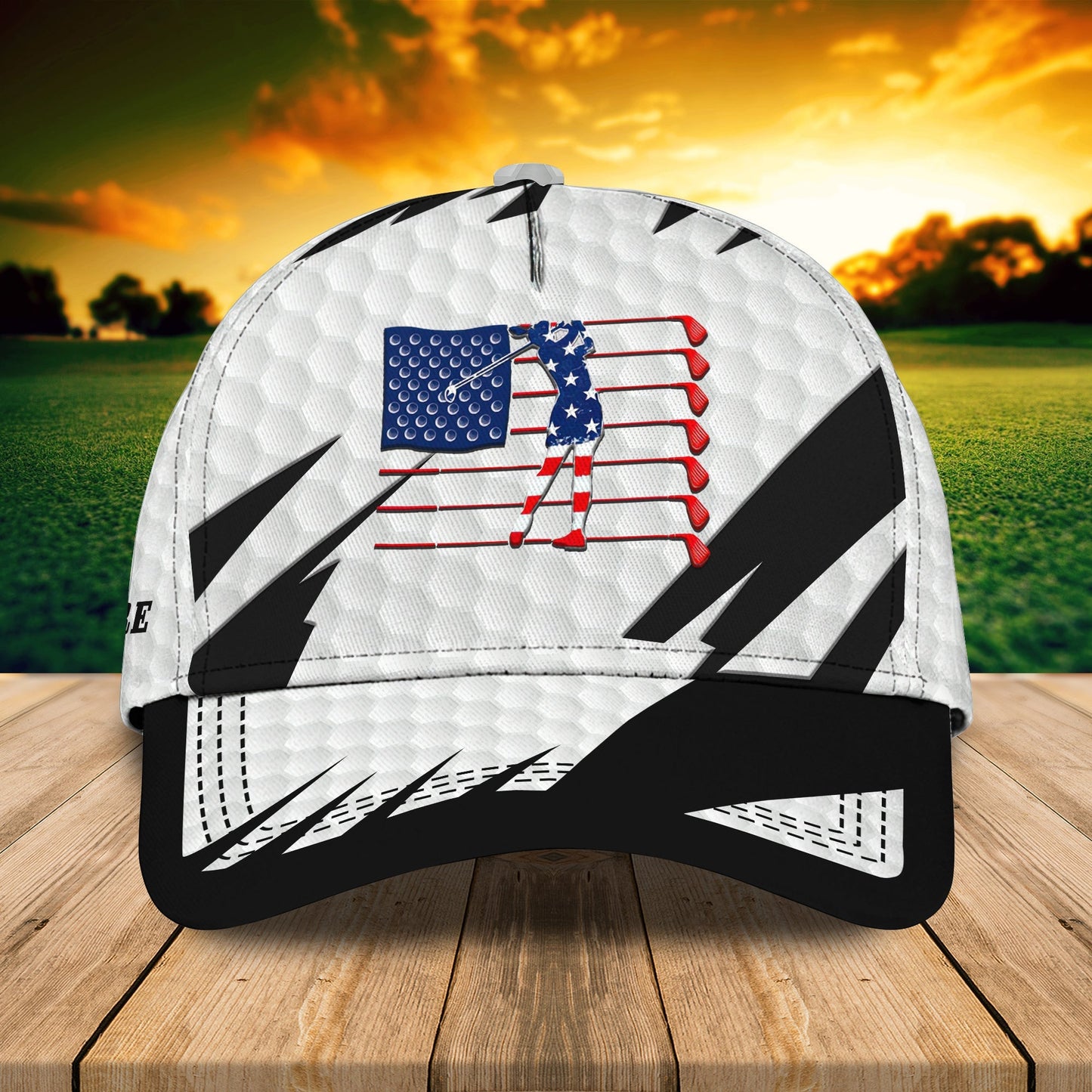 3D Classic Cap Golf Personalized Name Cap Lasfour CA0590