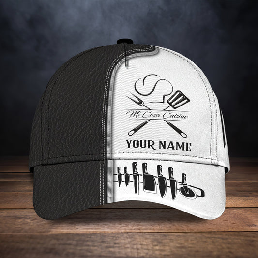 3D Classic Cap Tad Personalized Name Cap Chef 06 Lasfour CA0833