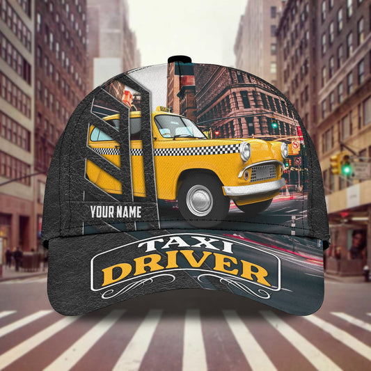 3D Classic Cap Taxi Driver 010 Personalized Name Cap Lasfour CA2036