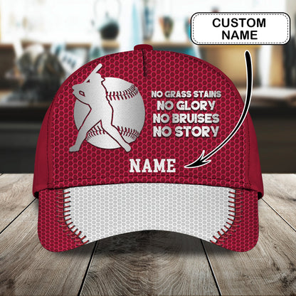 3D Classic Cap Cbaseball No Pain No Gain Personalized Name Cap Lasfour CA0663