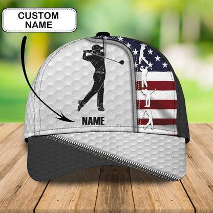 3D Classic Cap America Golfer Customize Cap Lasfour CA1493