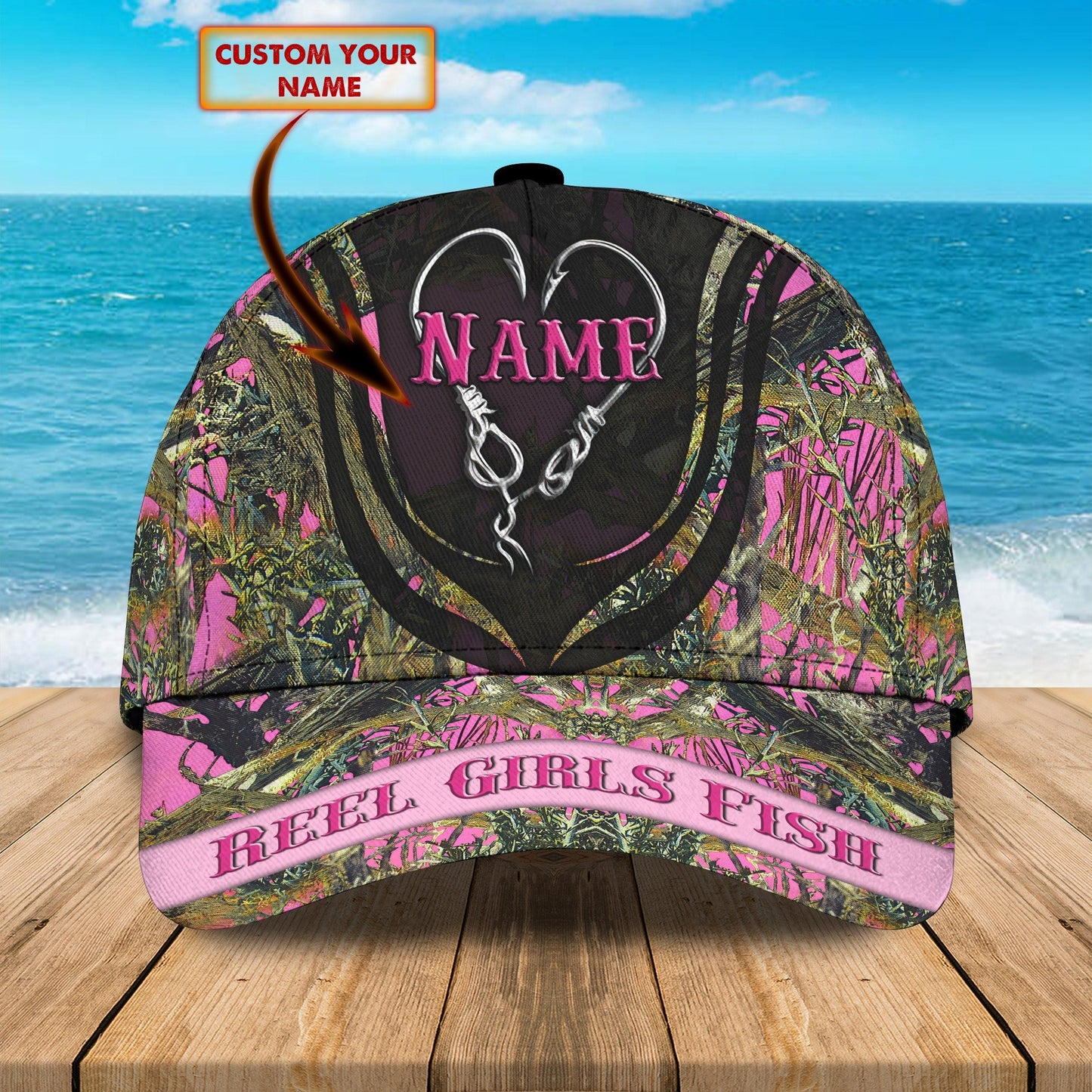 3D Classic Cap Hunting Girl Personalized Name Cap Lasfour CA0647