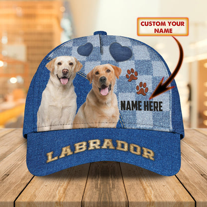3D Classic Cap Labrador Lovers 010 Personalized Name Cap Lasfour CA1248