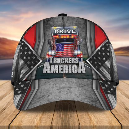 3D Classic Cap American Trucker Personalized Name Cap 07 Lasfour CA0702