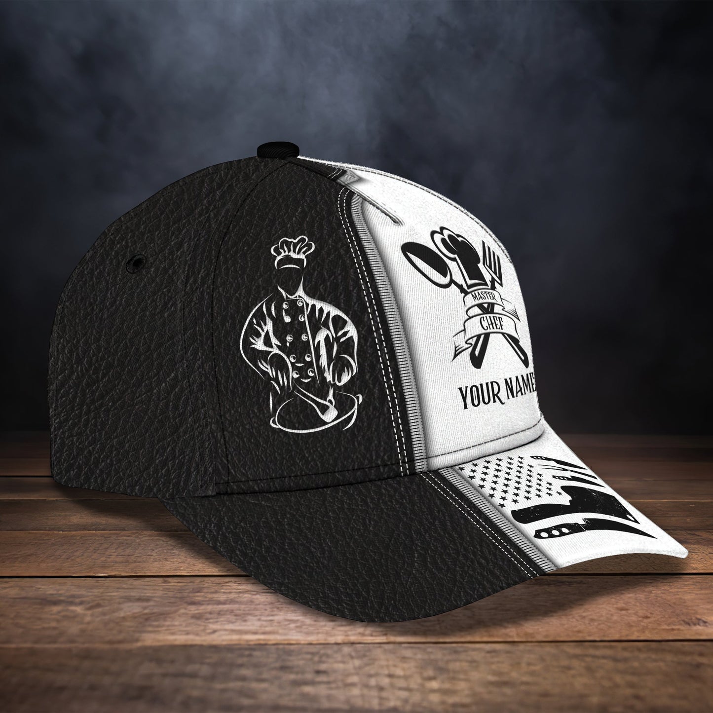 3D Classic Cap Master Chef Personalized Name Cap Lasfour CA0771