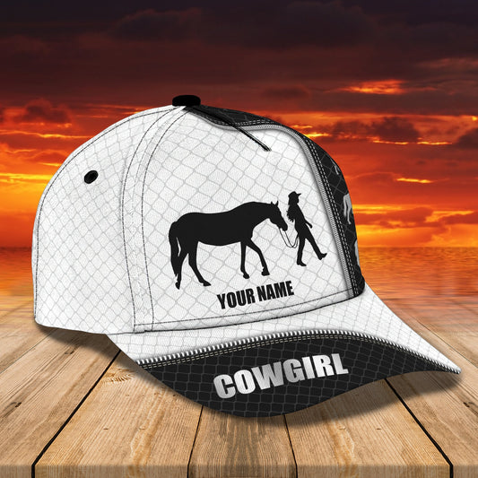 3D Classic Cap Cowgirl Personalized Name Cap 098 Lasfour CA1969