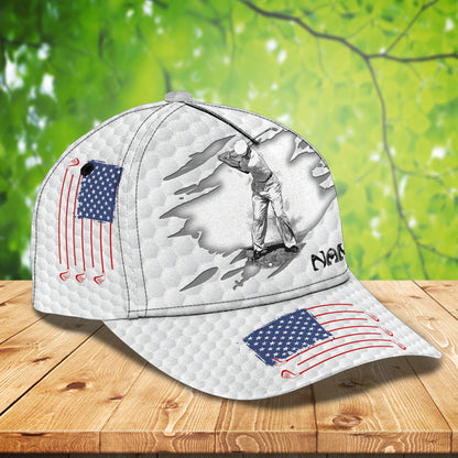 3D Classic Cap Golf Personalized Name Cap 16 Lasfour CA0607