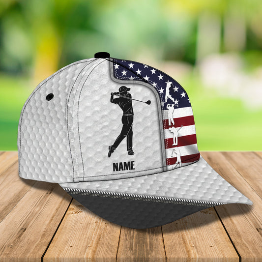 3D Classic Cap America Golfer Customize Cap Lasfour CA1493