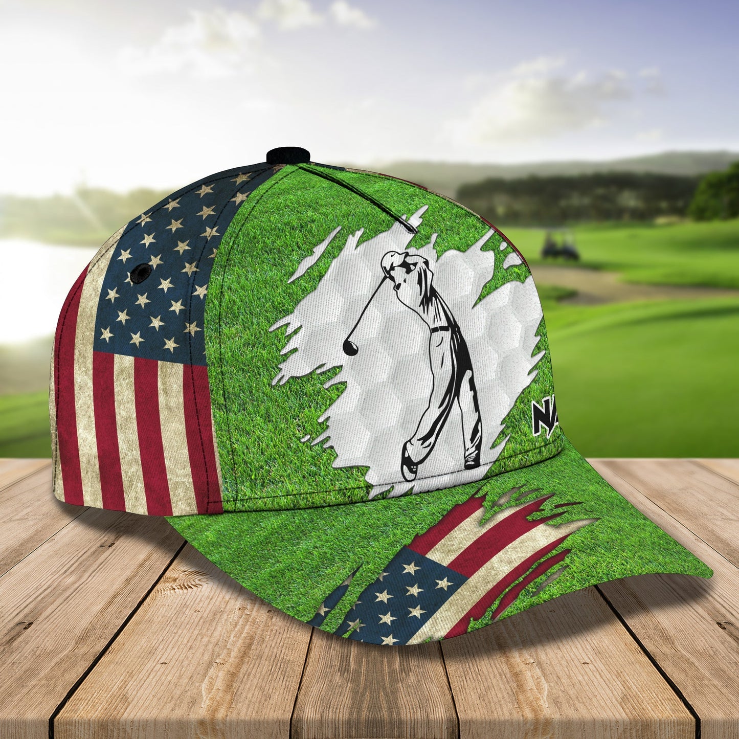 3D Classic Cap Golf Lovers 010 Personalized Name Cap Lasfour CA0693