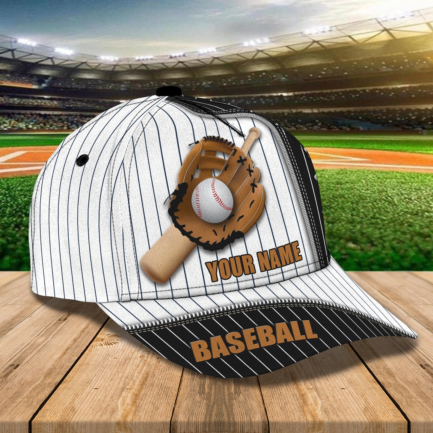 3D Classic Cap Baseball Personalized Name Cap Lasfour CA0657