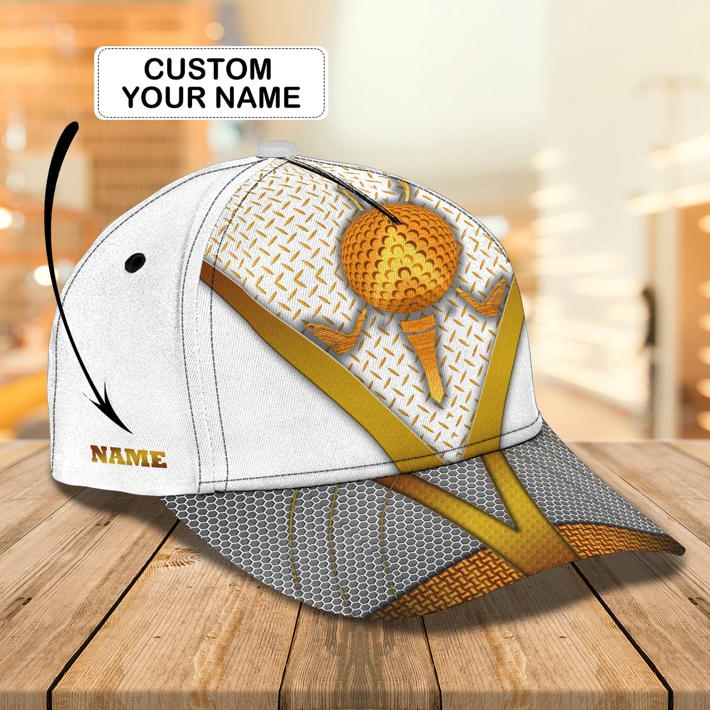 3D Classic Cap Golf Love Personalized Name Cap Lasfour CA0550