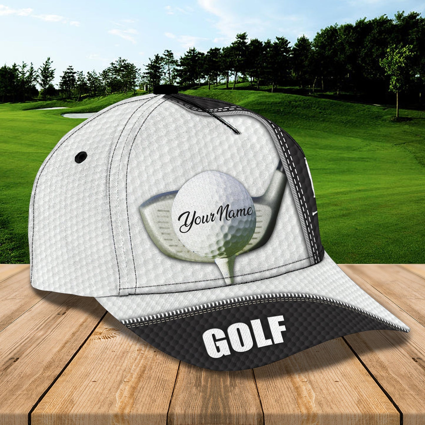 3D Classic Cap Golf 4 Personalized Name Cap Lasfour CA0581