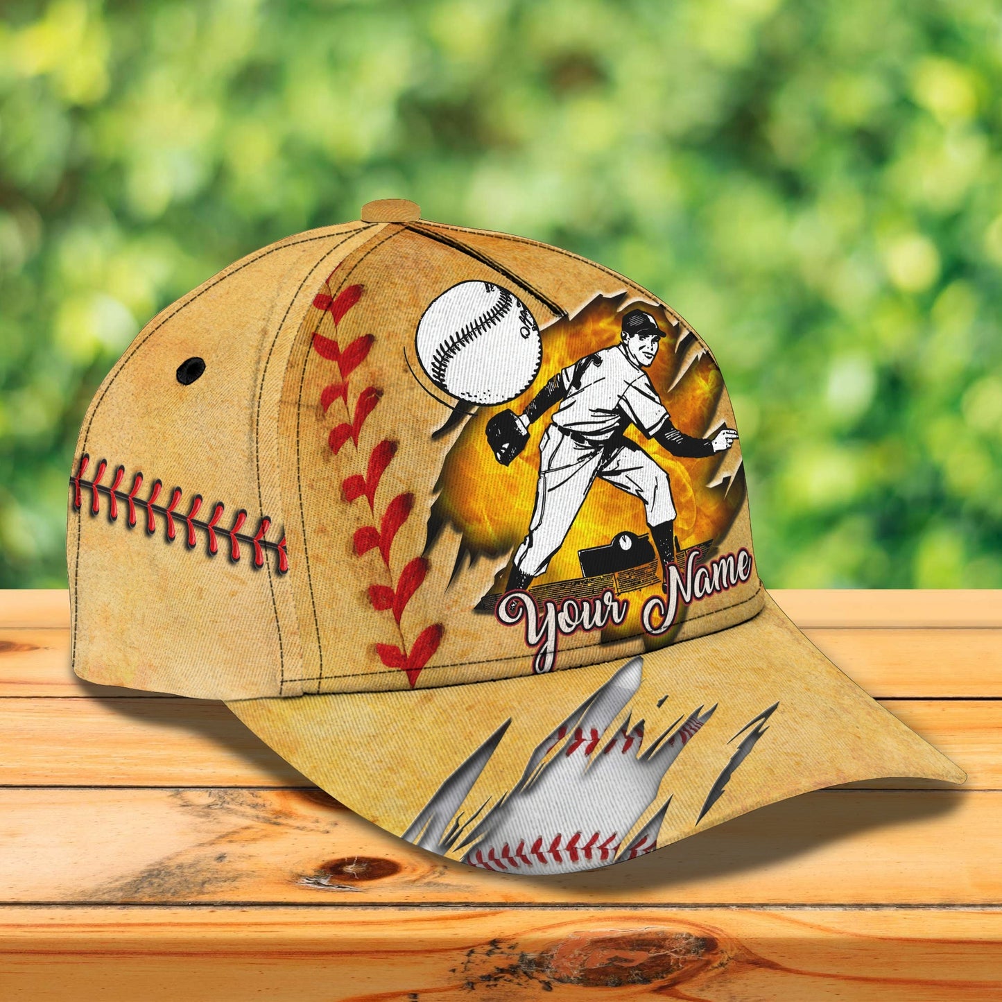3D Classic Cap Baseball Personalized Name Cap Lasfour CA0662
