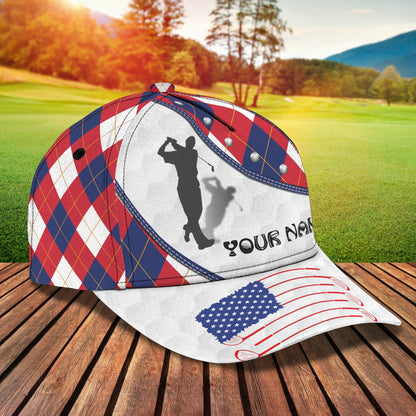 3D Classic Cap Golf 2 Personalized Name Cap Lasfour CA2352