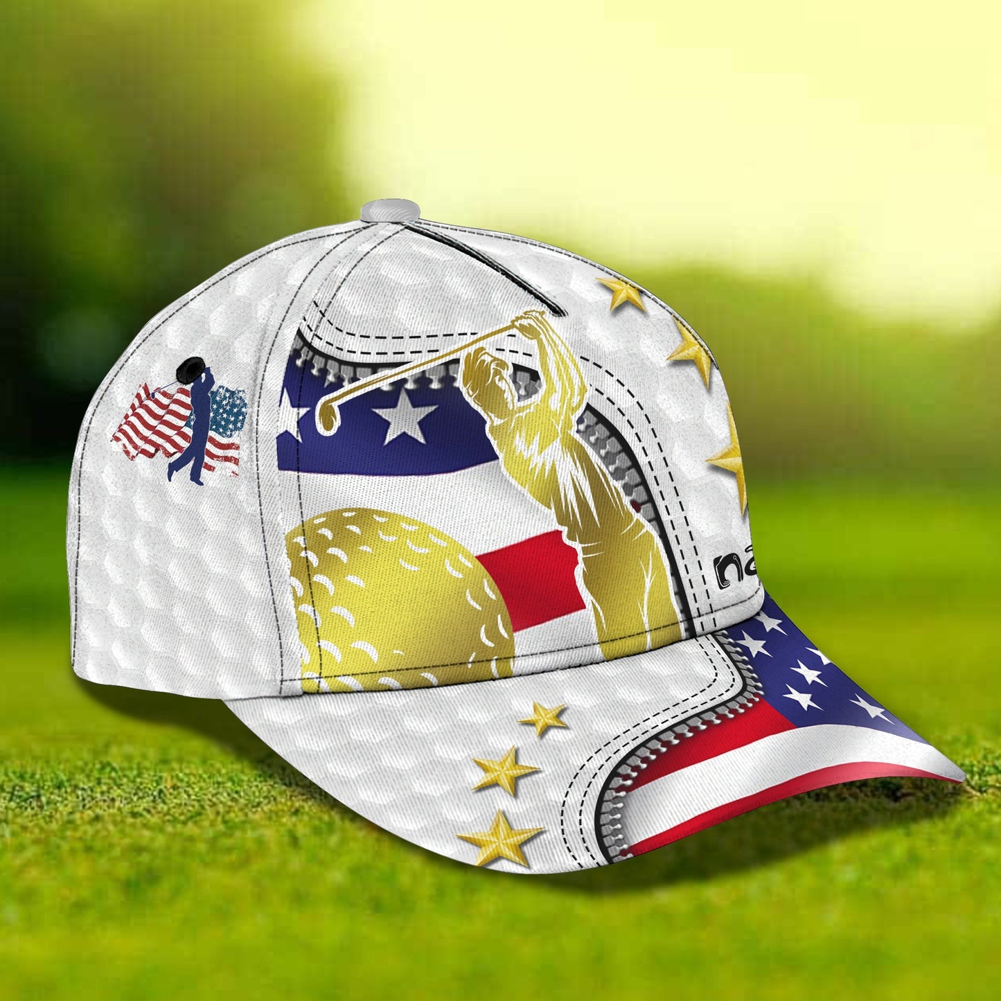 3D Classic Cap Golf Lover 1 Personalized Name Cap Lasfour CA0695