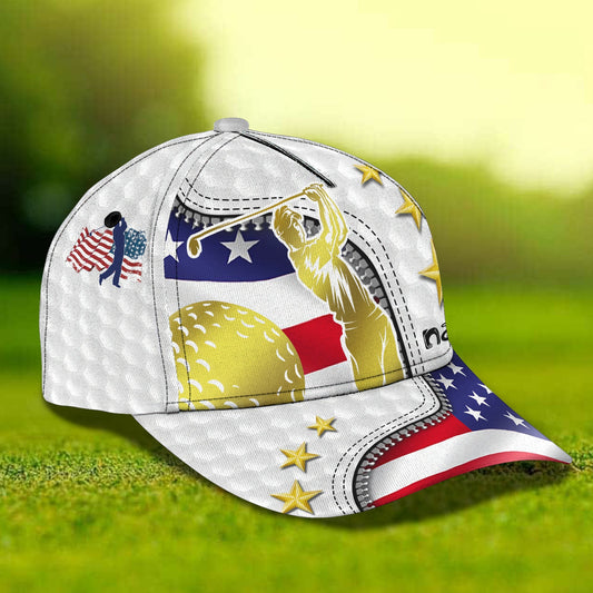 3D Classic Cap Golf Lover 1 Personalized Name Cap Lasfour CA0695