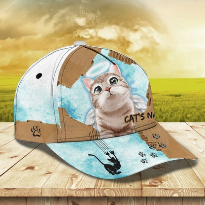 3D Classic Cap Hello Cat 02 Personalized Name Cap Lasfour CA0937