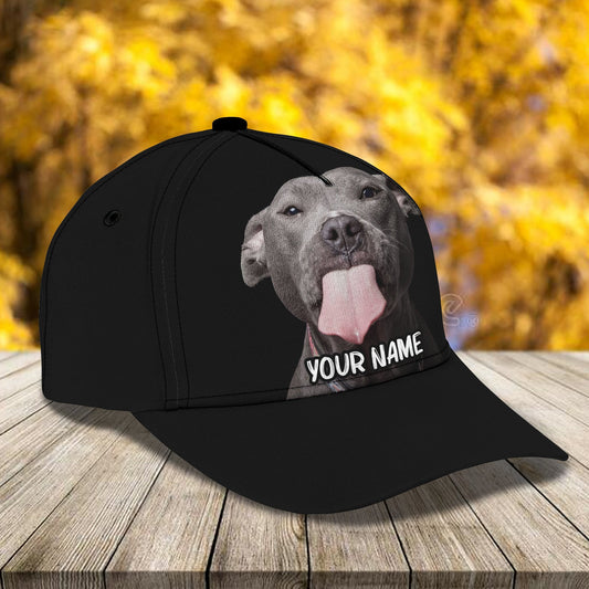 3D Classic Cap Pitbull Personalized Name Cap 01 Lasfour CA2385