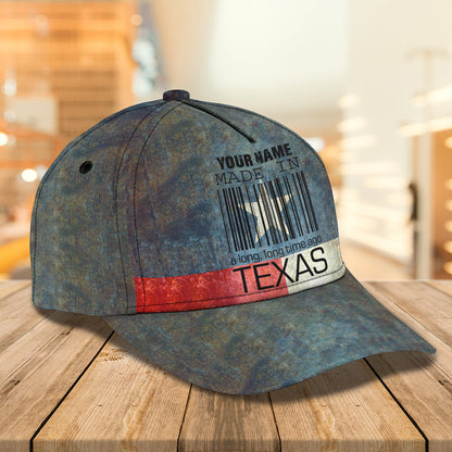 3D Classic Cap Texas Personalized Name Cap 1 Lasfour CA1457
