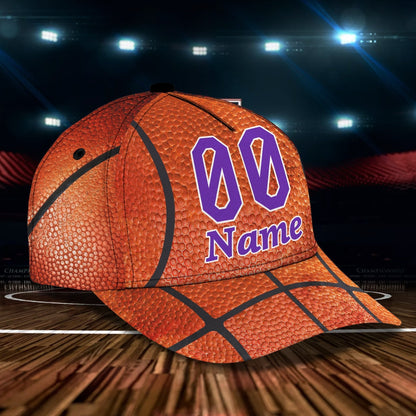 3D Classic Cap Basketball Personalized Name Cap 123 Lasfour CA2202