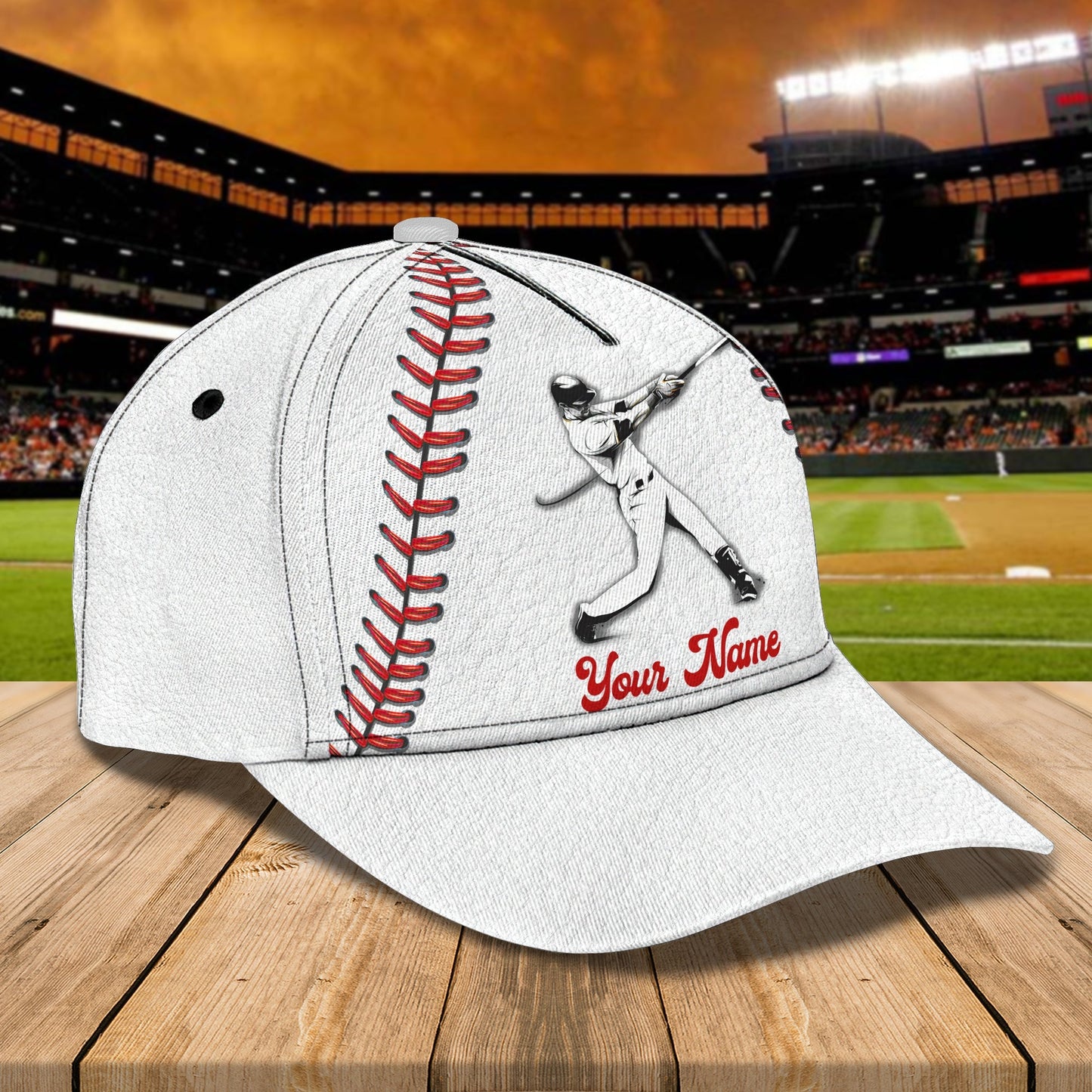 3D Classic Cap Baseball Personalized Name Cap 108 Lasfour CA0658
